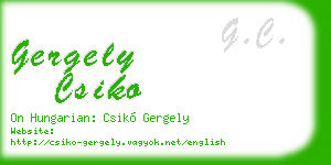 gergely csiko business card