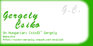 gergely csiko business card